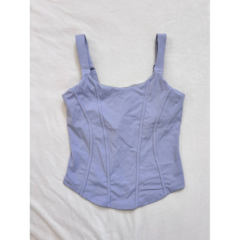 Corset Sports Bra Tank in Periwinkle
